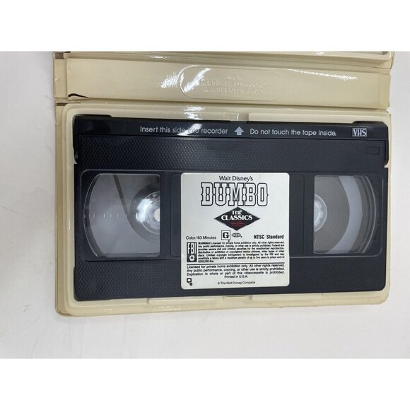 Disney VHS Dumbo 1999 Animated Movie White Clamshell Tape - Picture 3 of 8